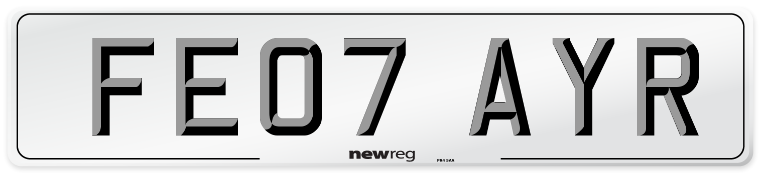 FE07 AYR Number Plate from New Reg
